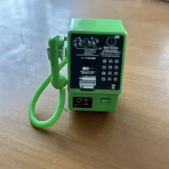 公衆電話ミニチュア 緑色 受話器付き