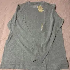 メンズMUJI長袖クルーネックTシャツ XL グレー