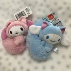 サンリオキャラクターズ 平成ふわふわ尻尾マスコット シナモロー　マイメロ