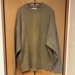 ZARA ベージュ カーキ スウェット オーバーサイズニット