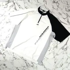 PARADISO ジップアップシャツ ホワイト/ブラック/グレー ゴルフウェア