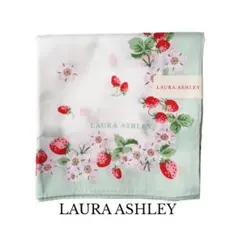 LAURA ASHLEY ローラアシュレイ ハンカチ 大判 いちご柄 未使用品