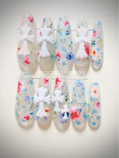 クロムパーツ クロムネイル フラワーネイル ネイルチップ 24h発送 現品