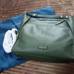 COLE HAAN グリーン レザー ショルダーバッグ