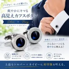 럭셔리 커프스 단추 실버 x 블랙 남성 공식 웨딩 비즈니스