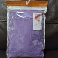 HEATTECH Uネック長袖Tシャツ (八分袖)M パープル