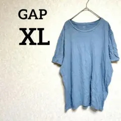 海外古着✨GAP【XL】 水色 半袖Tシャツ 無地 コットン 大きいサイズ