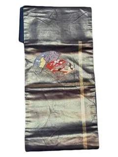 241 煌めく玉虫色のオシャレ帯！　アンティーク　名古屋帯　袋帯　半幅帯