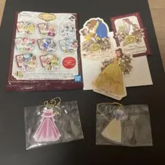 【ディズニー】一番くじ　ステッカー&コスチュームチャームセット　ベル　白雪姫