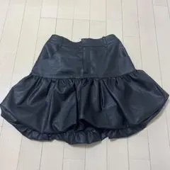 Heather レザーバルーンスカート