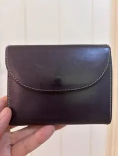 値下げ❗️Whitehouse Cox 三つ折り財布 レザー　パープル/イエローのサムネイル