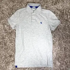 Abercrombie＆Fitch アバクロメンズ グレー ポロシャツ Sサイズ