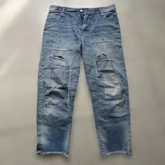 夏に向けて！アーバンリサーチ　おしゃれダメージ加工パッチワークデニム レディース
