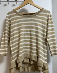 ボーダーニット(ベージュ)