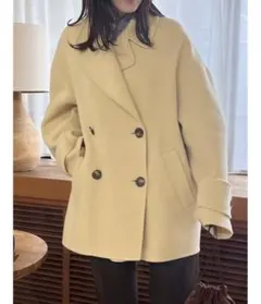 Mila Owen ダブルブレストコート　イエロー