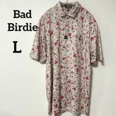 Bad Birdie ピンク　花柄　ポロシャツ L ゴルフ