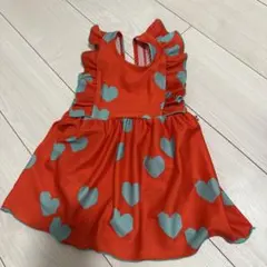 ワンピース水着 110cm ハート柄