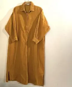 コーデュロイシャツワンピース