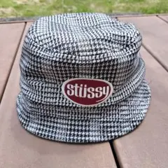 Stussyチェック柄 バケットハット　XS/S