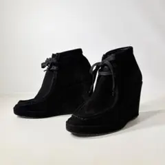BALENCIAGA スエード ブーツ パンプス ブラック 37 24.0相当のサムネイル
