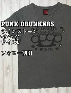 PUNK DRUNKERS ラインストーン Tシャツ サイズMのサムネイル
