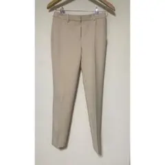 セオリー　パンツ　ベージュ　小さいサイズ　洗える　日本製　センタープレス