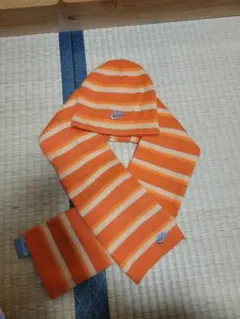 Nike ニット帽とスカーフセット オレンジ