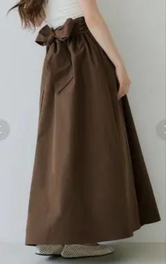 オンライン完売♡新品♡coca♡ブラウン リボンフレアスカート