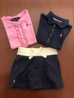 ラルフローレン3点セット　ポロシャツ、Tシャツ、ミニスカート