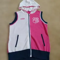 Srixon フード付きベスト Mサイズ ピンク/ホワイト