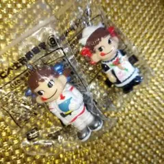 不二家 ペコちゃん ミニミニペコちゃん 復刻版 キーホルダー 2種セット