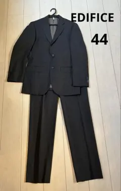 EDIFICE メンズスーツ　44 ウール100% ダークグレー　クリーニング済