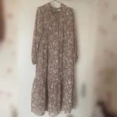 花柄ロングスリーブマキシドレスのサムネイル