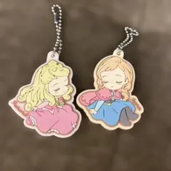 ディズニープリンセス ラバーキーホルダー 2個セット