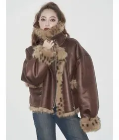 EVRIS リバーシブルフェイクファーブルゾン