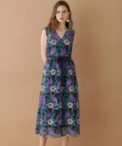 週末限定価格【極美品】ANAYI アートブロックプリント リボンベルト