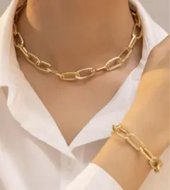 海外 ブレスレット ネックレス 推し活 オシャレ ゴールド色 チェーン シンプル