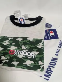 150　Champion　チャンピオ　OUTDOOR　キッズ　男の子　Tシャツ