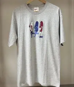 白タグNIKE スニーカーグラフィック Tシャツ グレー Lヴィンテージ