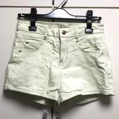 【Bershka 】ショートパンツ デニム　38 M ライトグリーン　伸縮