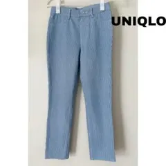 UNIQLO ユニクロ スキニーパンツ ストレッチ ストライプ ブルー