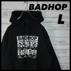 【BADHOP】フォトプリント パーカー L 黒 バッドホップ　ブラック