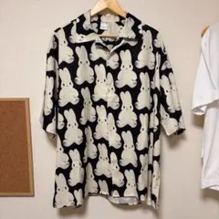 うさぎ柄 半袖シャツ オーバーサイズ
