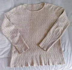 レディース　ベージュ 長袖セーター　送料込み