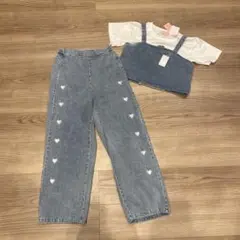 バースデイ　rabyraby デニム　セットアップ　3点セット　新品　150