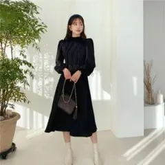 DHOLIC ワンピース ニット ドッキング
