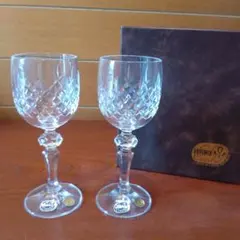 BOHEMIA ボヘミア クリスタルガラス ワイングラス ペア