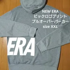 NEW ERA ビックロゴプリントプルオーバーパーカー