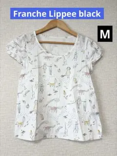 ❤️新品未使用❤️Franche Lippee black半袖イラストカットソーM白のサムネイル