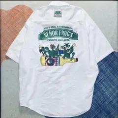 SENOR FROGS メキシコ ビンテージ 半袖シャツ 白 XL